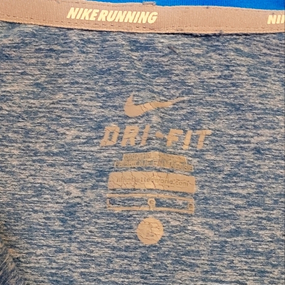 Nike Dri-fit Quarter zip Long sleeve Turtleneck Performace Running Shirt B41 - Picture 3 of 7